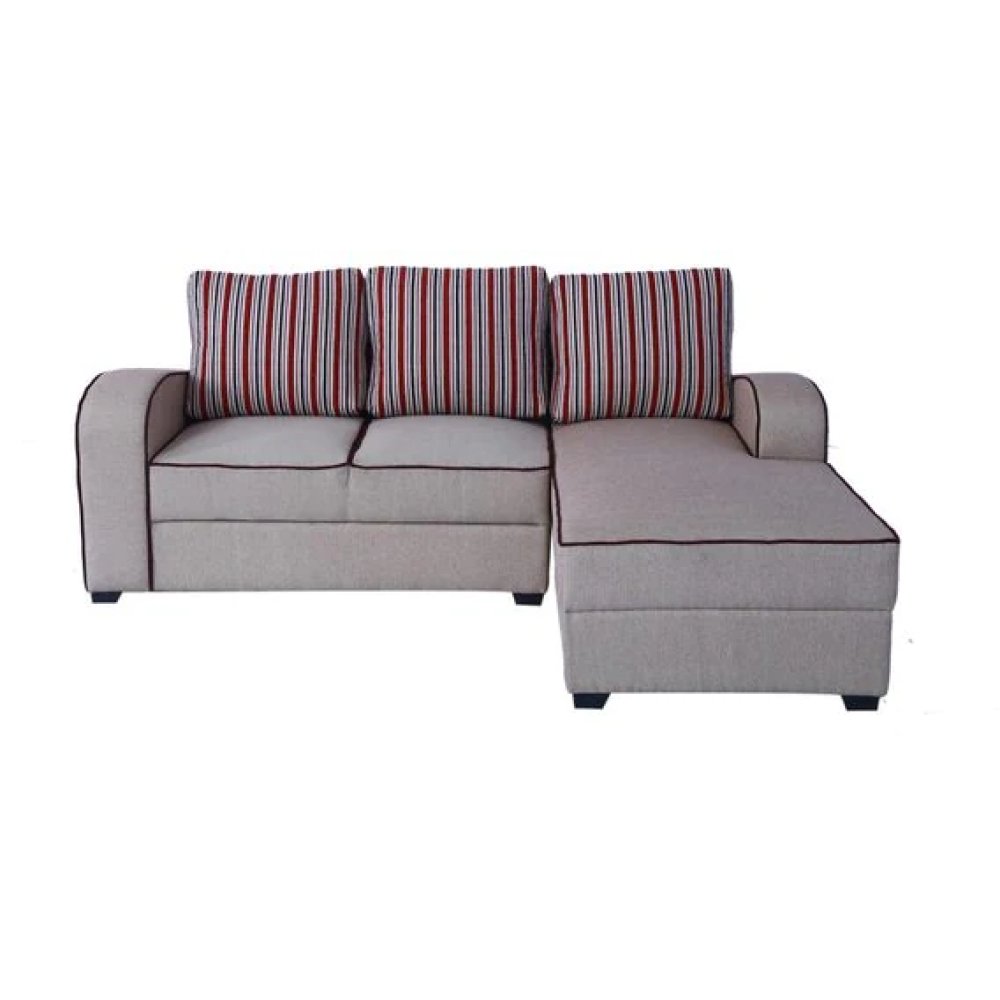 Alex Fabric LHS Sectional Sofa in Light Brown Colour image