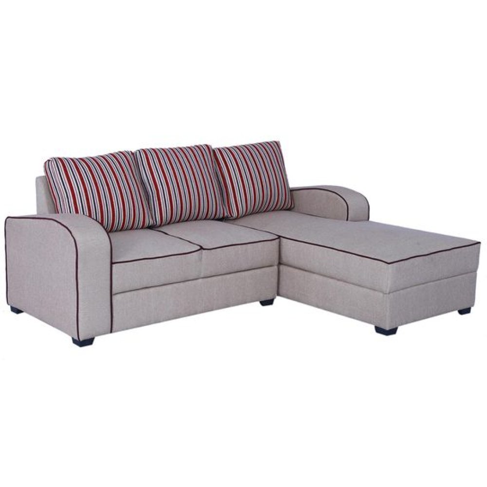 Alex Fabric LHS Sectional Sofa in Light Brown Colour image