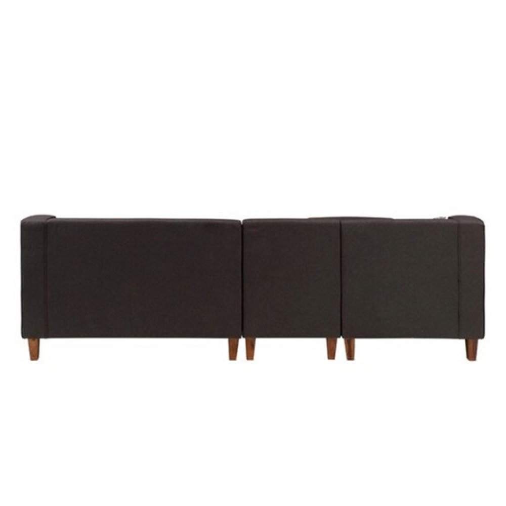 Alonis Fabric LHS Sectional Sofa in Brown Colour image