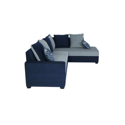 Jordan Fabric LHS Sectional Sofa in Blue & Grey Colour image