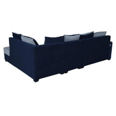 Jordan Fabric LHS Sectional Sofa in Blue & Grey Colour image