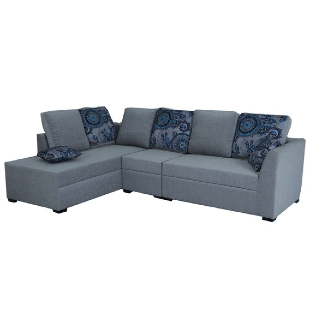Lara Fabric RHS Sectional Sofa in Grey Colour image