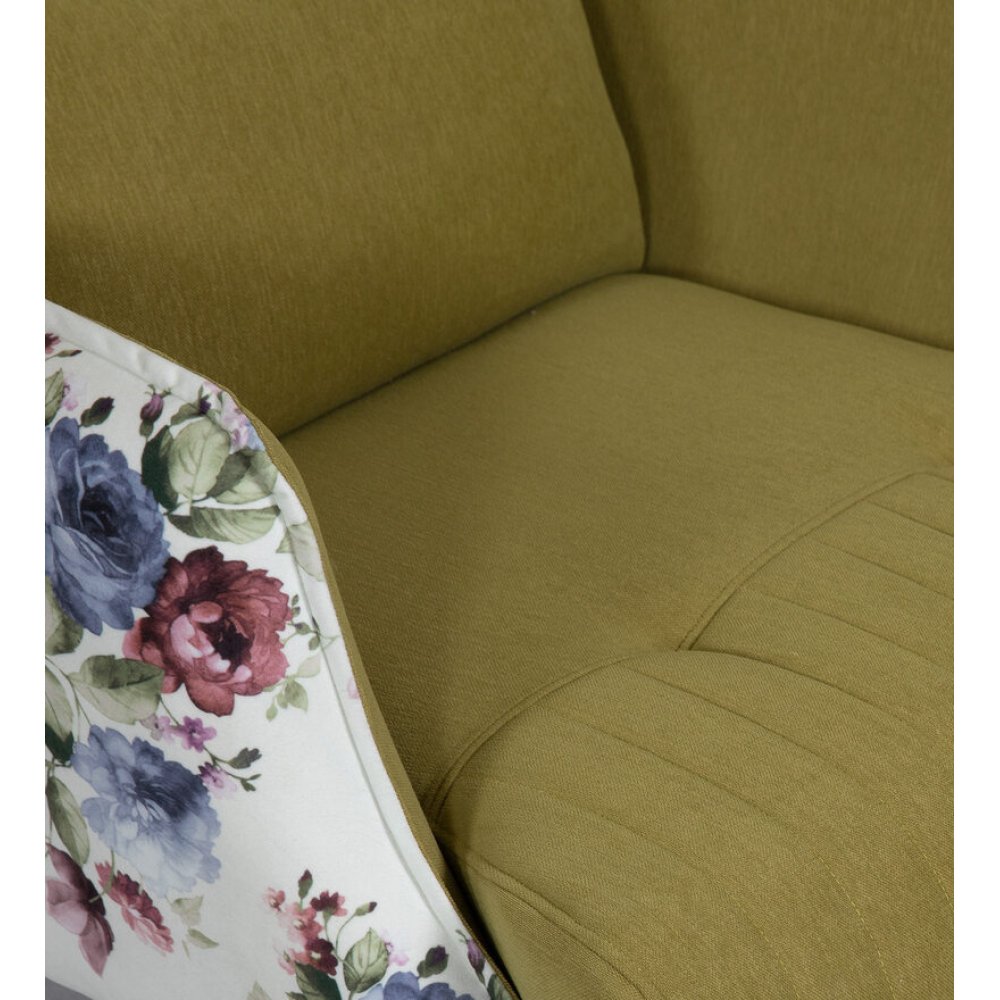 Jerrish Fabric Lounge Chair in Green Color image