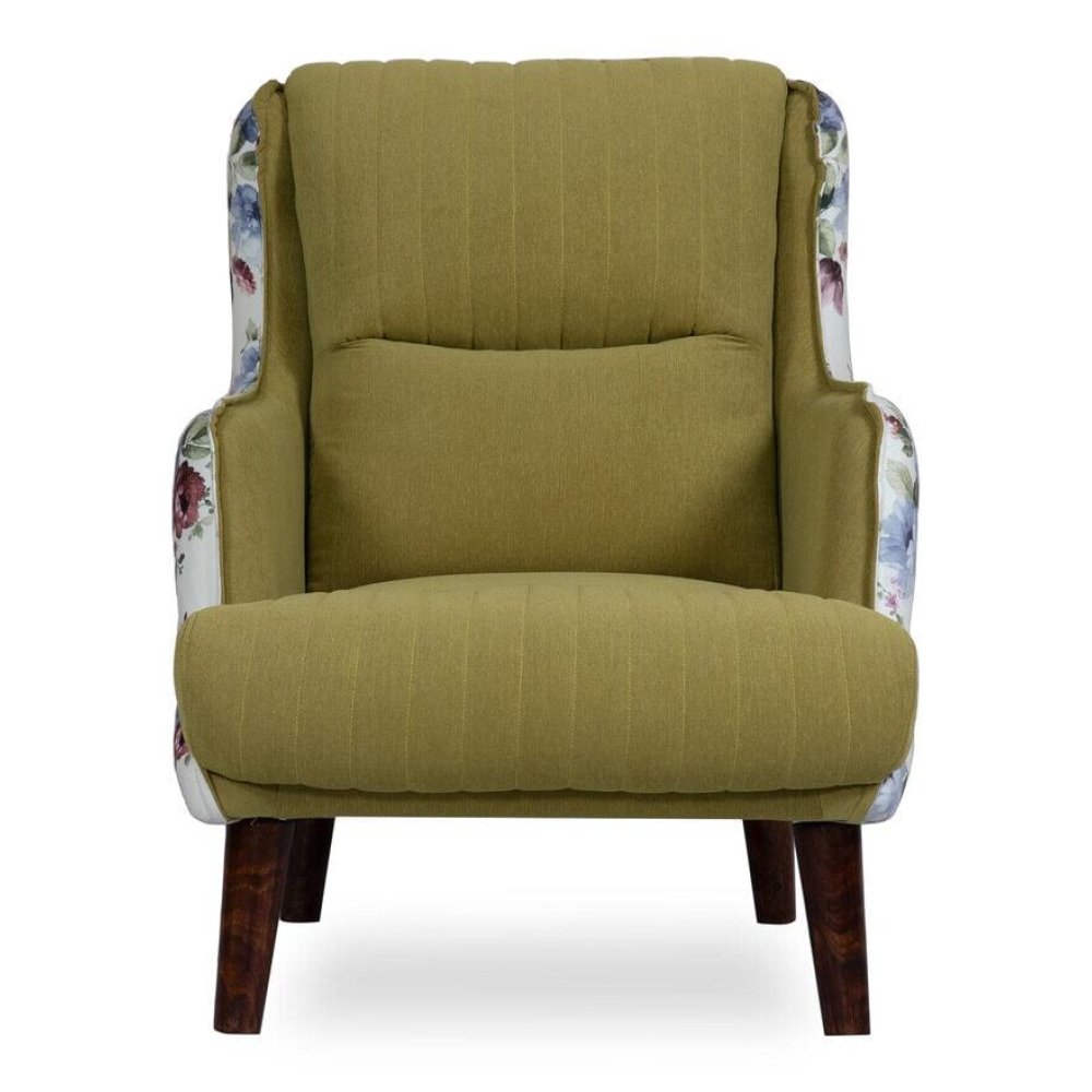 Jerrish Fabric Lounge Chair in Green Color image