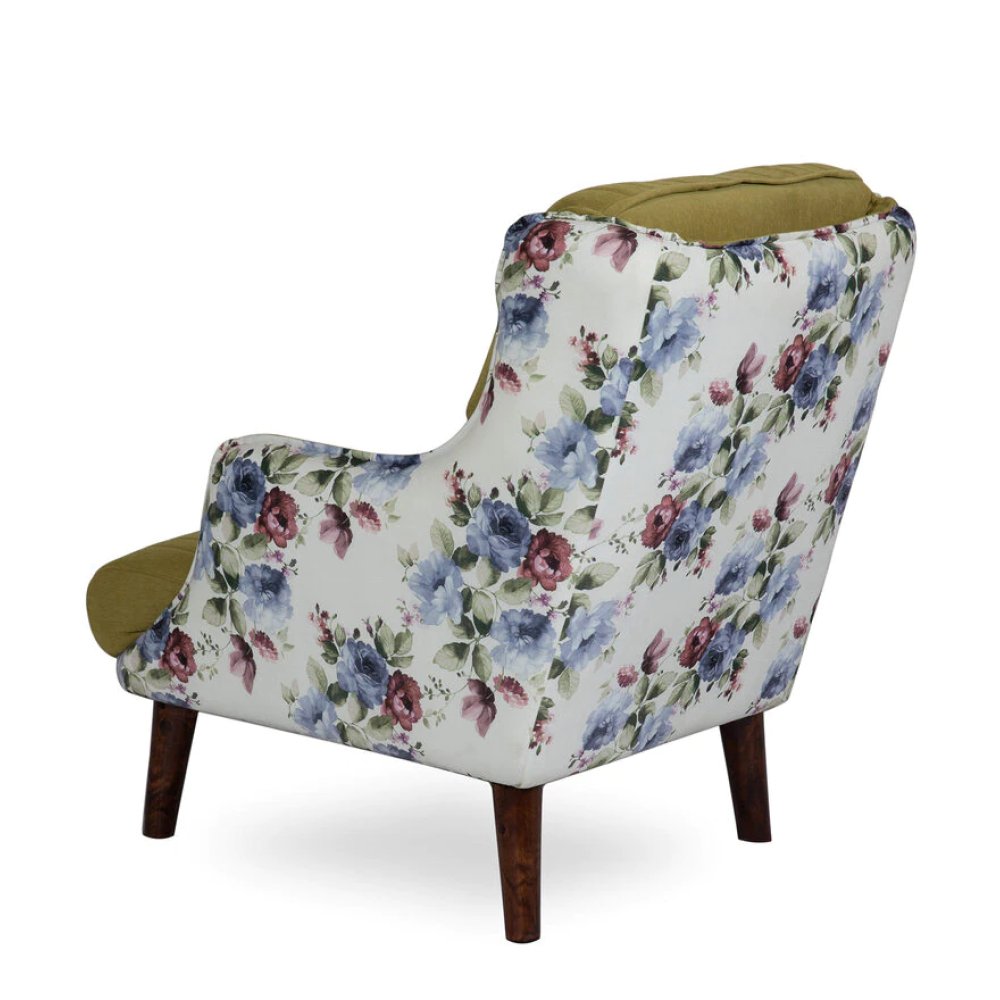 Jerrish Fabric Lounge Chair in Green Color image