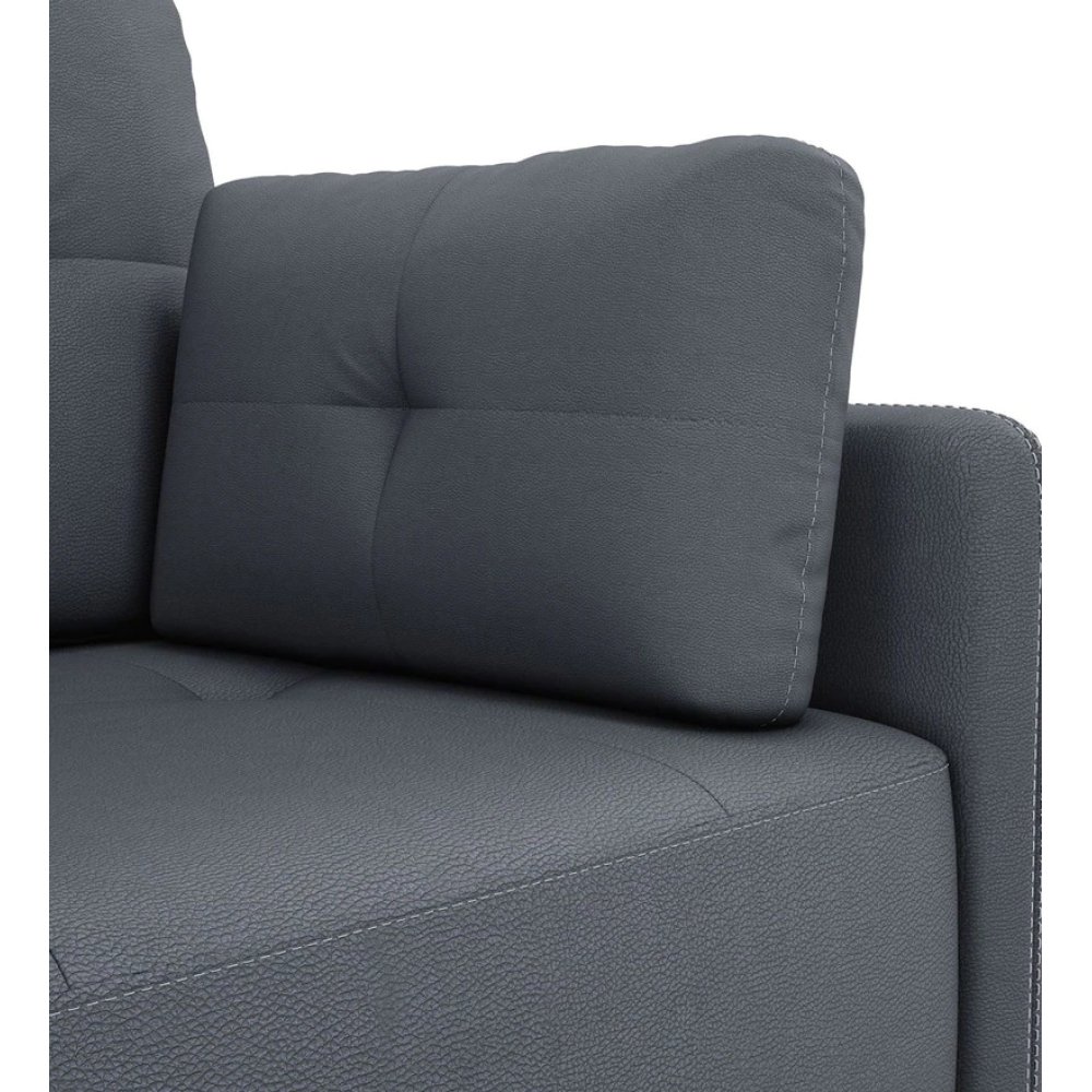 Cedar Leatherette 1 Seater Sofa in Grey Color image