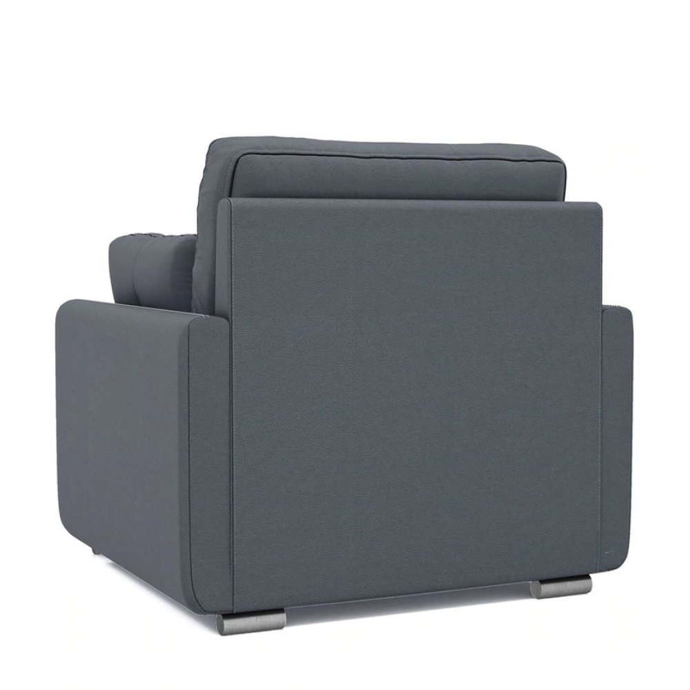 Cedar Leatherette 1 Seater Sofa in Grey Color image