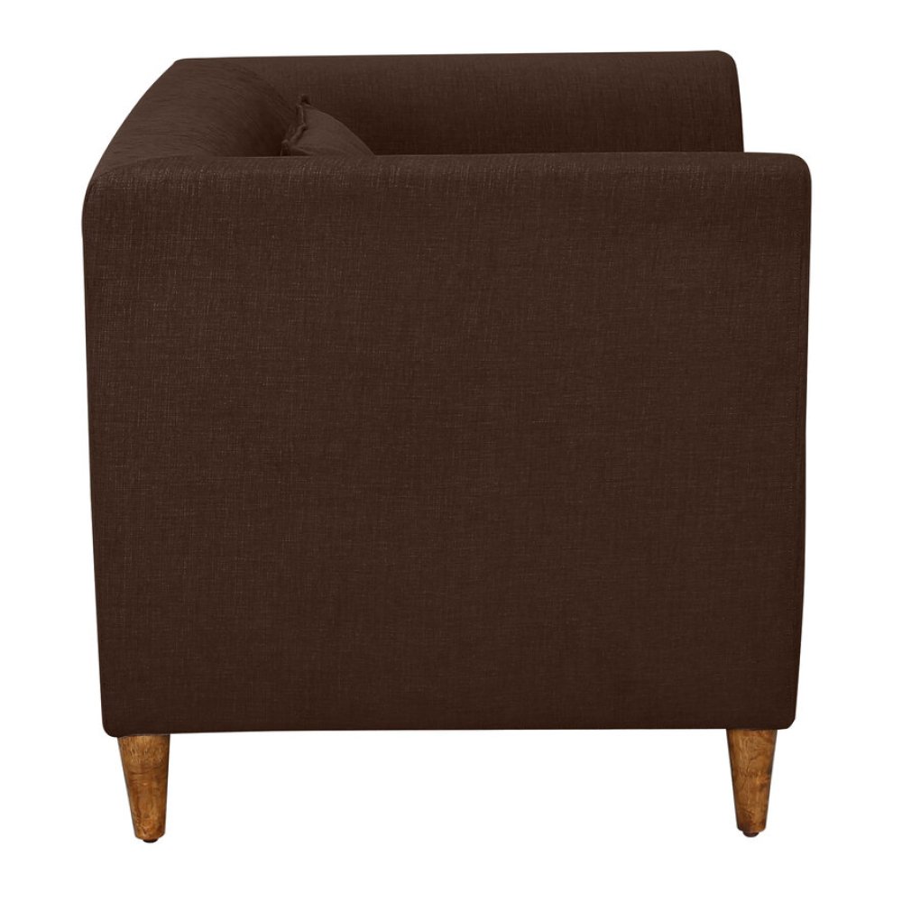 Armando Fabric 1 Seater Sofa In Brown Color image