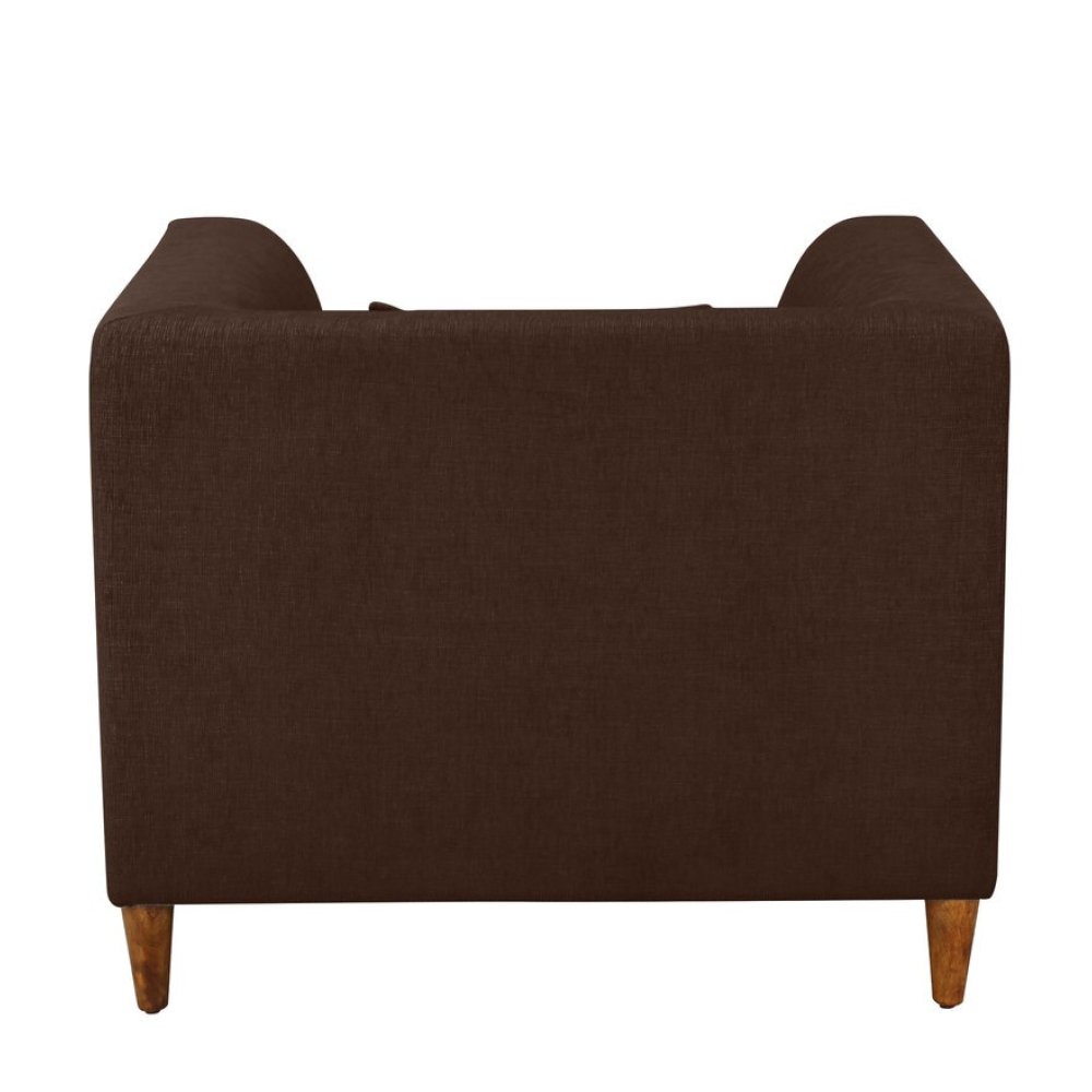 Armando Fabric 1 Seater Sofa In Brown Color image