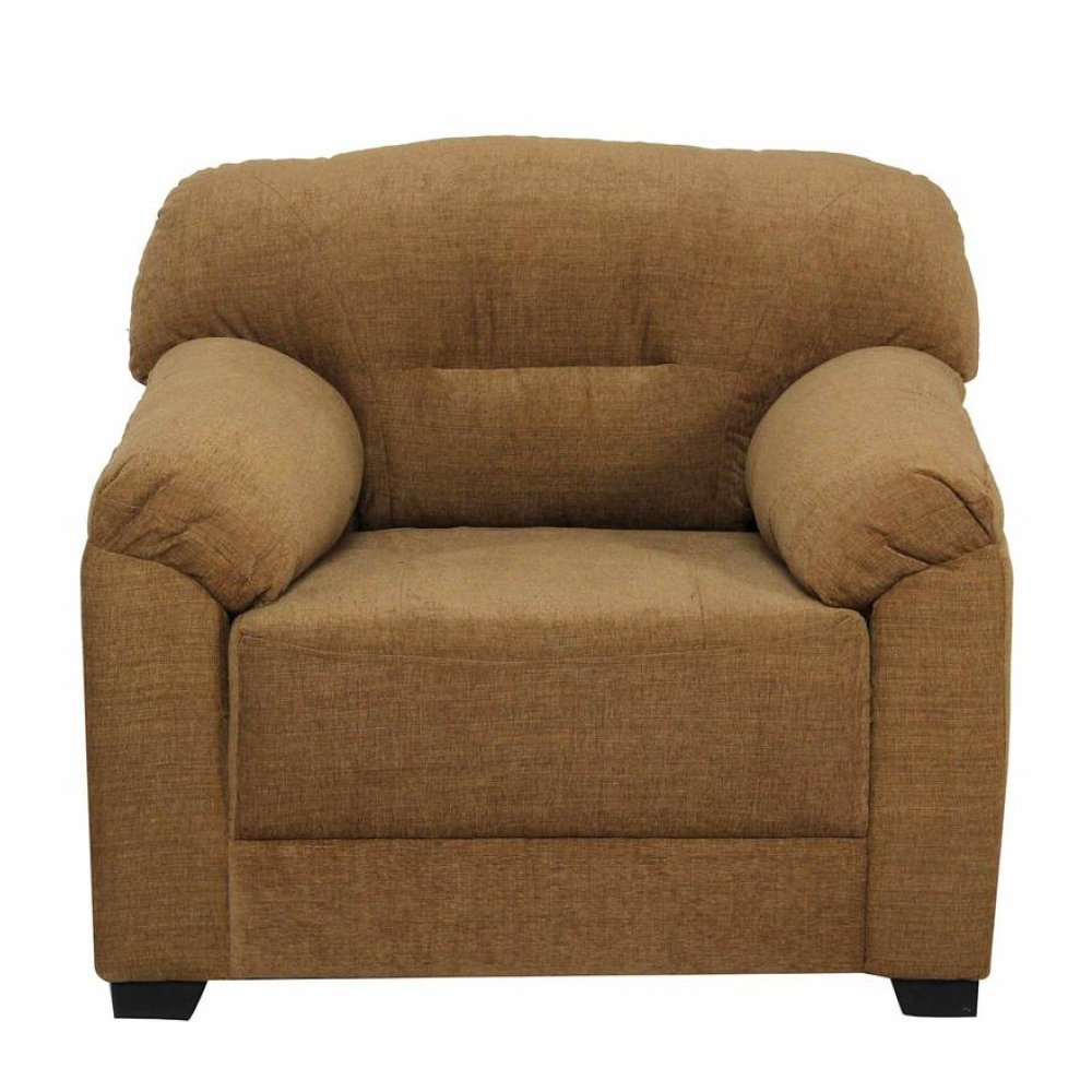 Colton Fabric 1 Seater Sofa in Coffee Brown Color image