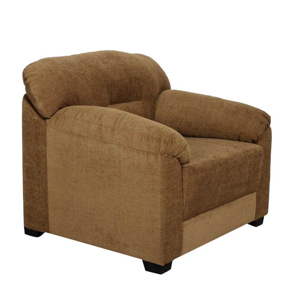Colton Fabric 1 Seater Sofa in Coffee Brown Color image