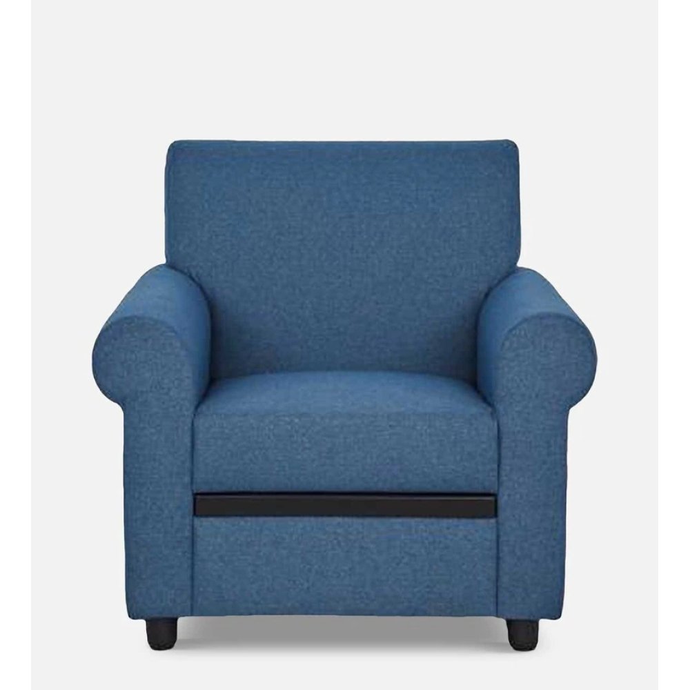 Elias Fabric 1 Seater Sofa in Blue Color image
