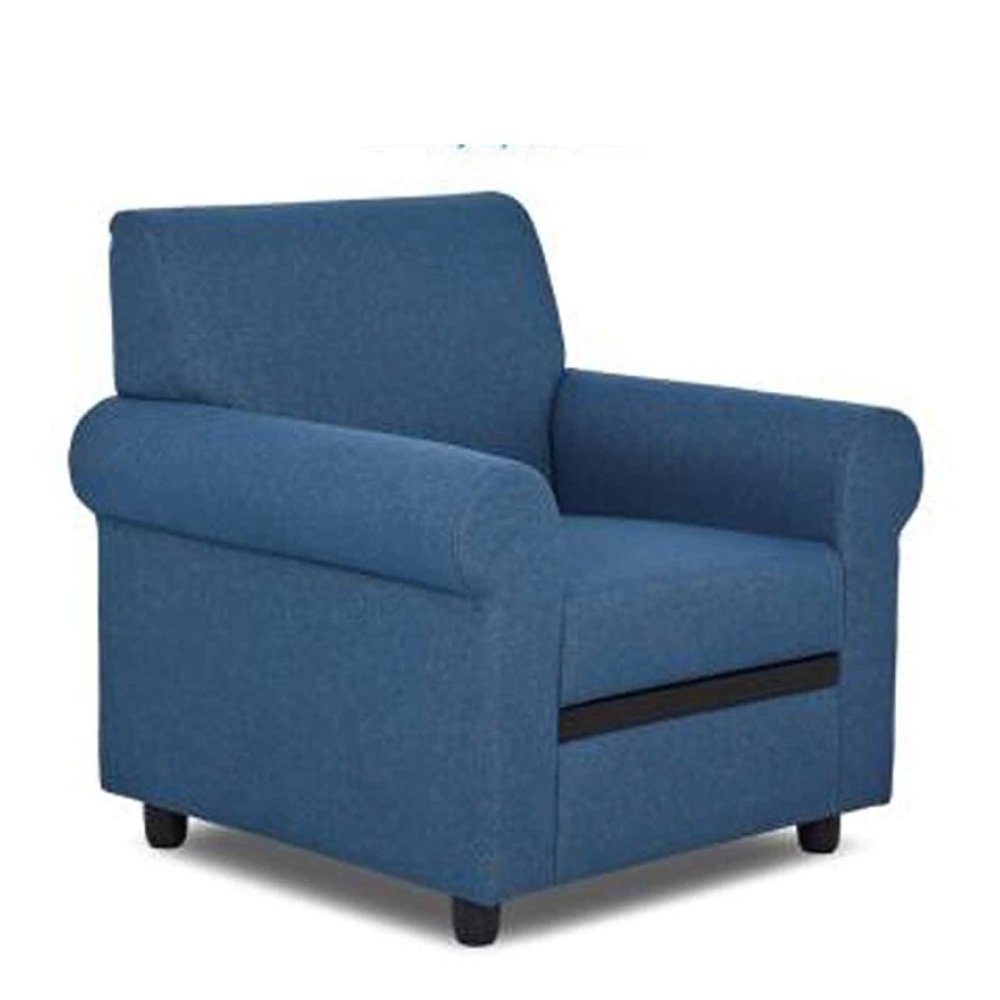 Elias Fabric 1 Seater Sofa in Blue Color image