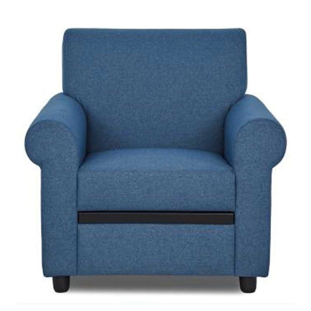 Elias Fabric 1 Seater Sofa in Blue Color image