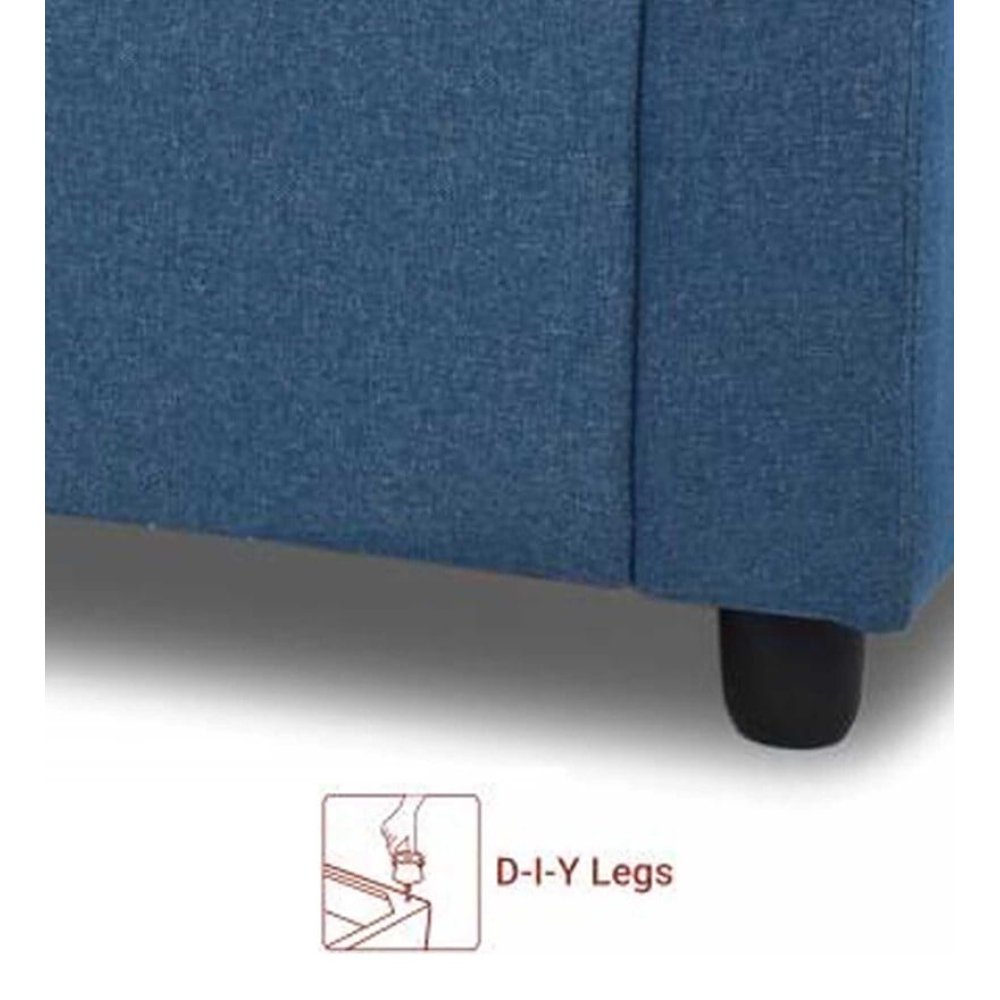 Elias Fabric 1 Seater Sofa in Blue Color image