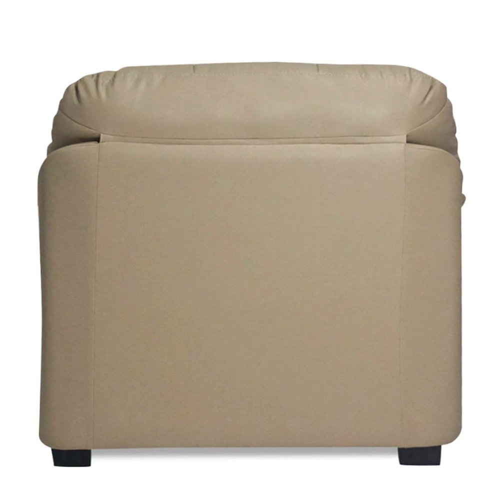 Croma Leatherette 1 Seater Sofa in Light Beige Color image