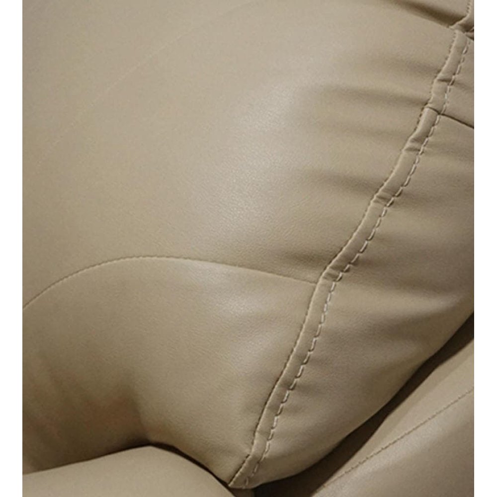 Croma Leatherette 1 Seater Sofa in Light Beige Color image