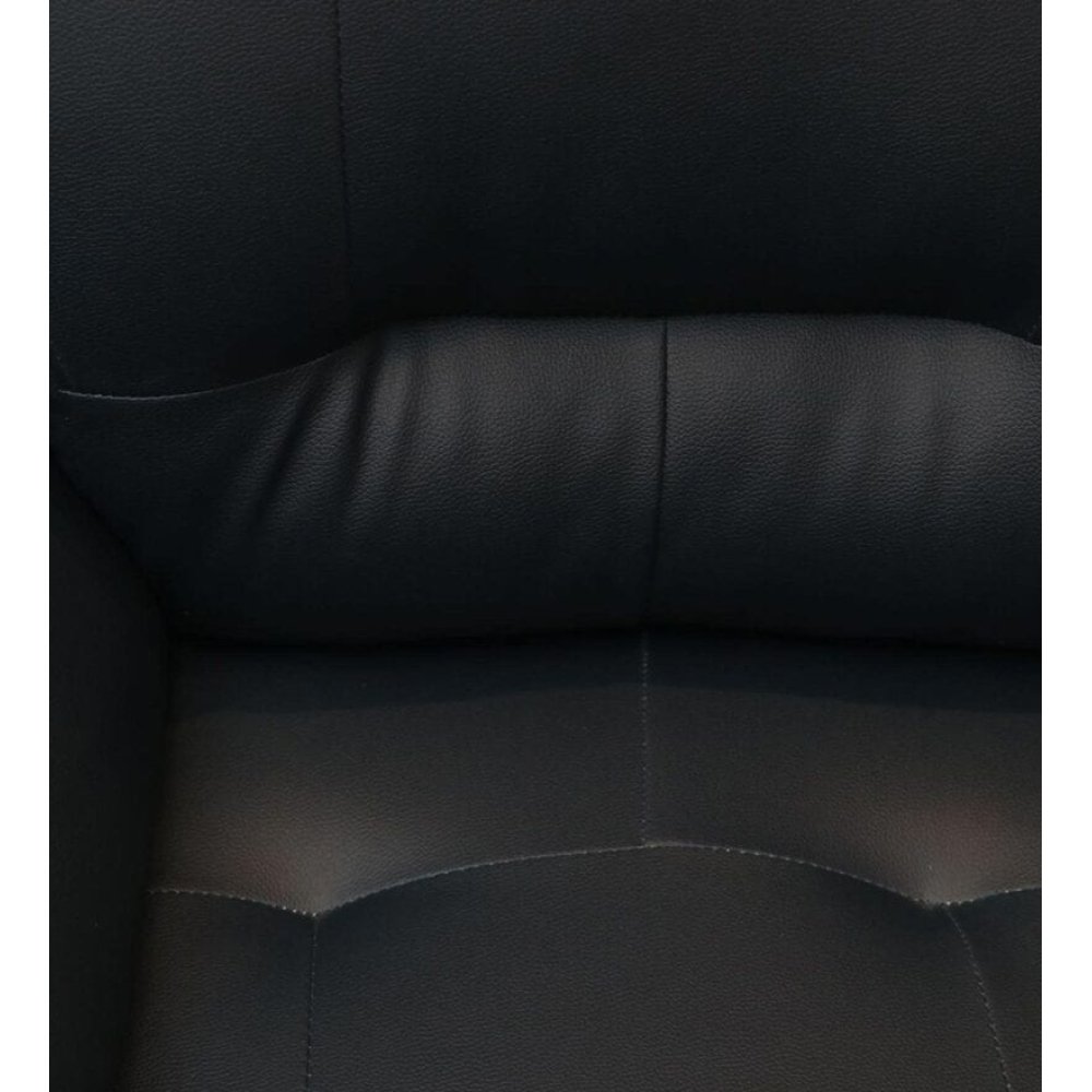 Croma Leatherette 1 Seater Sofa in Dark Blue Color image