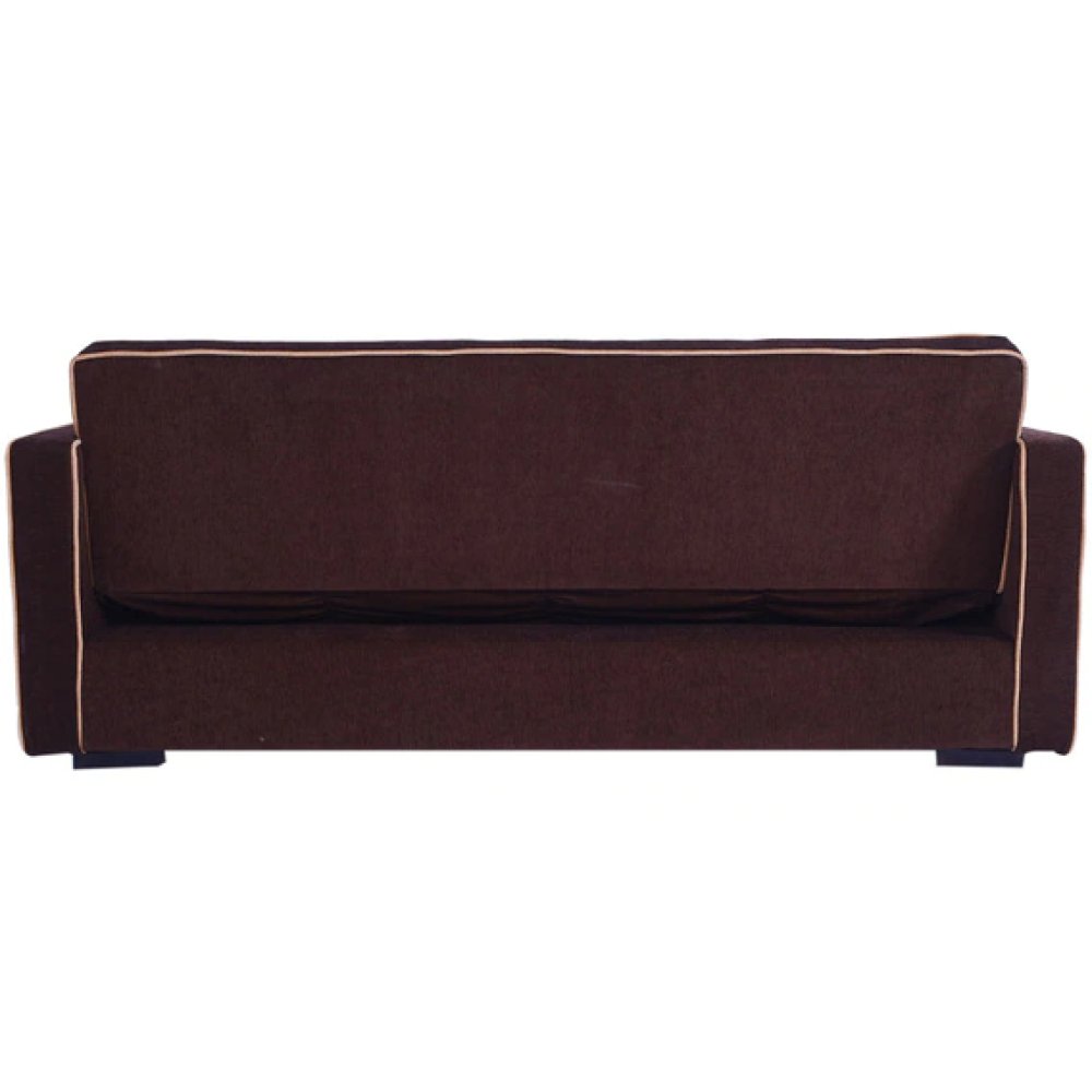 Russell Fabric Convertible Sofa Cum Bed in Dark Brown Colour image