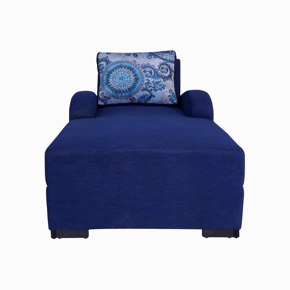 Aric Fabric Chaise Lounger in Blue Colour image