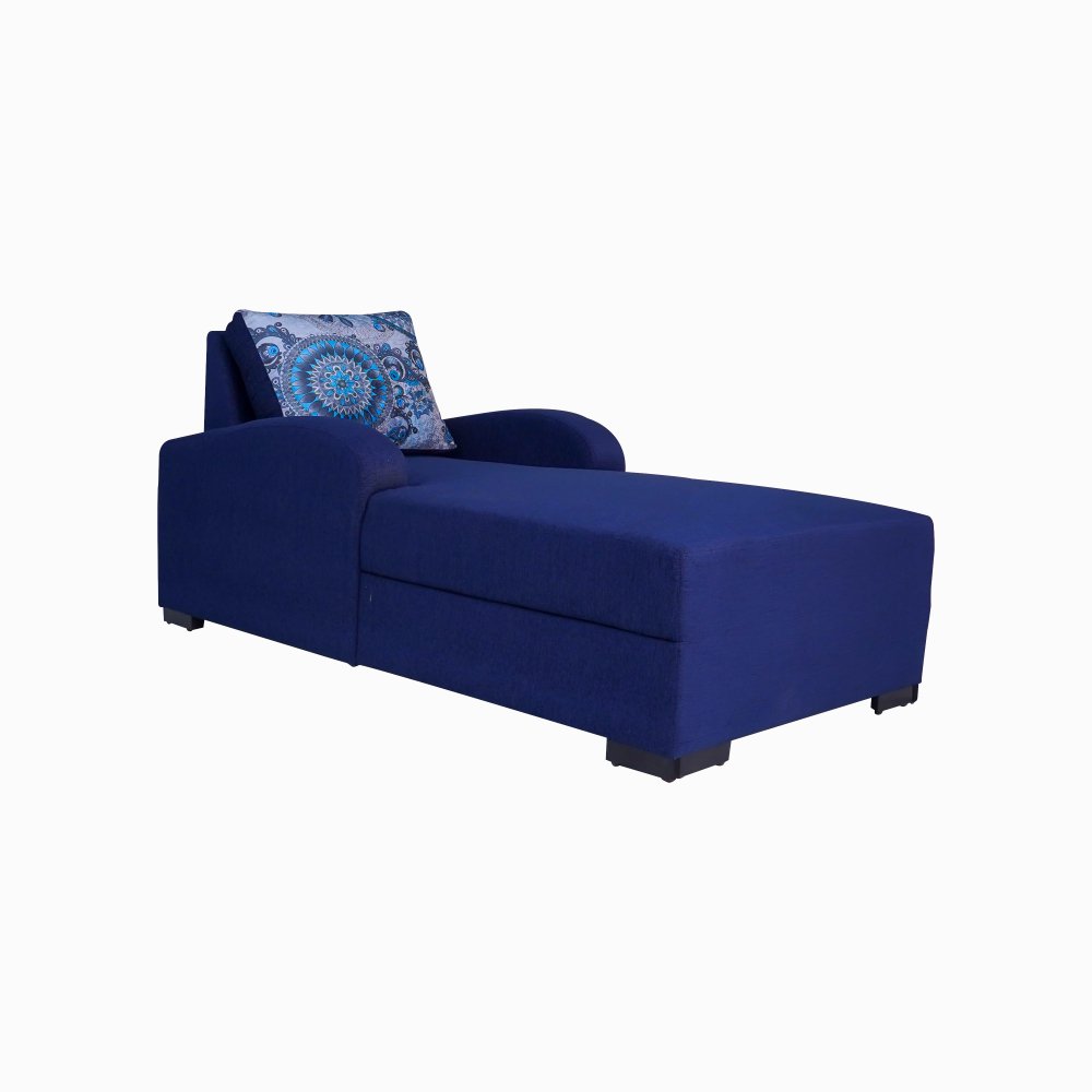 Aric Fabric Chaise Lounger in Blue Colour image