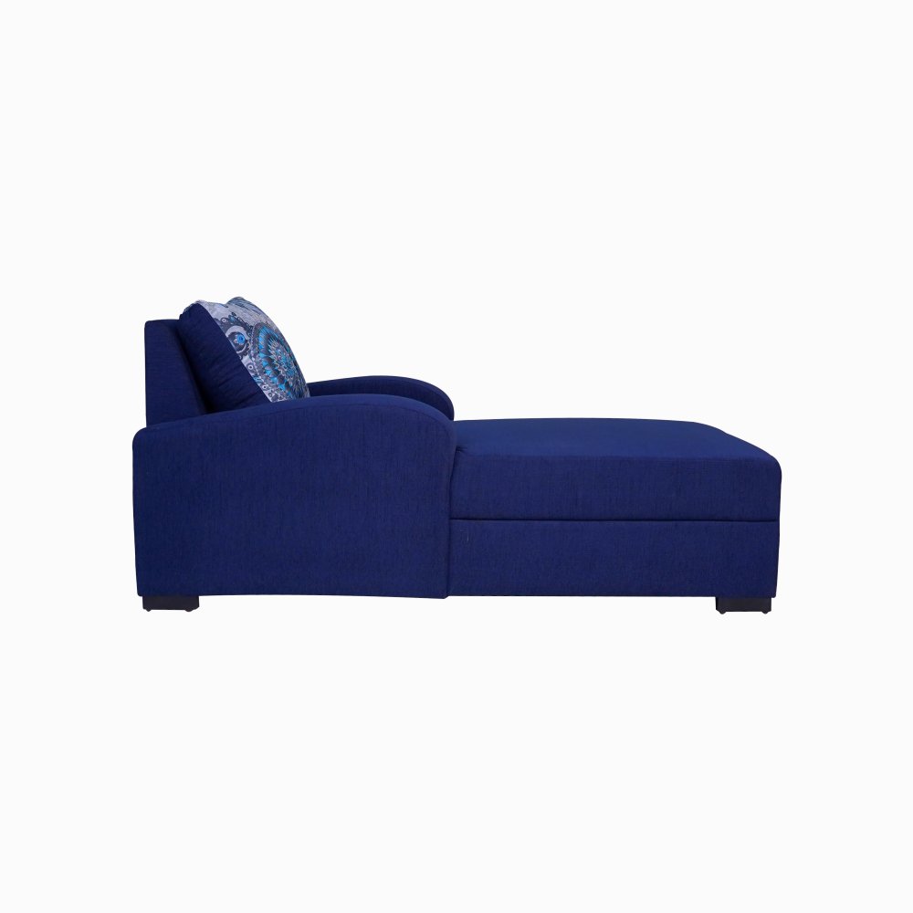 Aric Fabric Chaise Lounger in Blue Colour image