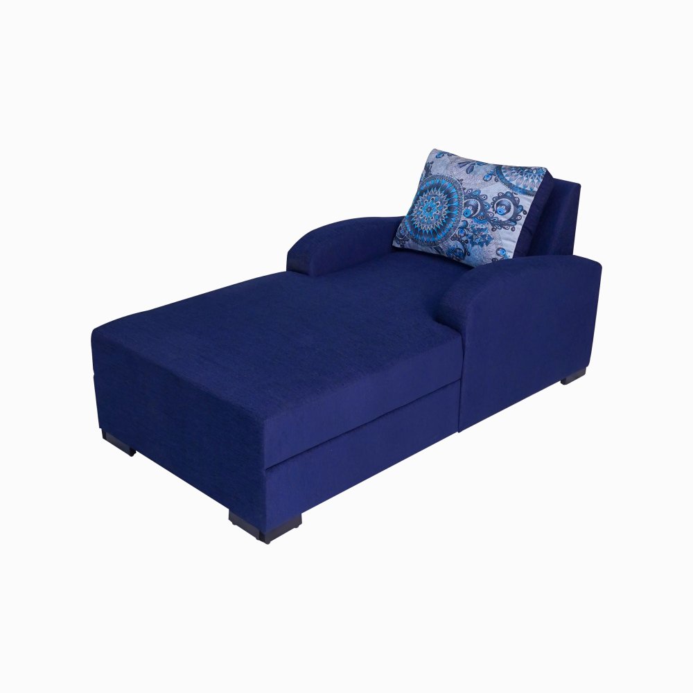 Aric Fabric Chaise Lounger in Blue Colour image