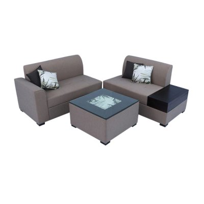 Nanaimo Fabric RHS Sectional Sofa in Brown Colour image