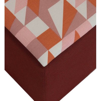 Joan Fabric Pouffe in Maroon Color image
