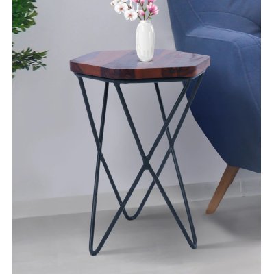 Hexa Side Table in Brown Colour