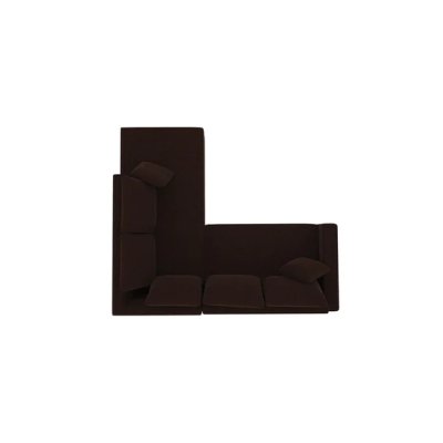 Jordan Fabric LHS Sectional Sofa(2+ Lounger)in Brown Colour image
