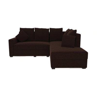 Jordan Fabric LHS Sectional Sofa(2+ Lounger)in Brown Colour image