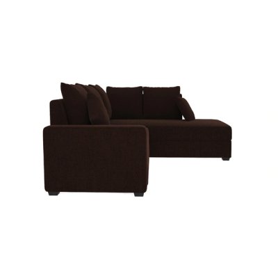 Jordan Fabric LHS Sectional Sofa(2+ Lounger)in Brown Colour image