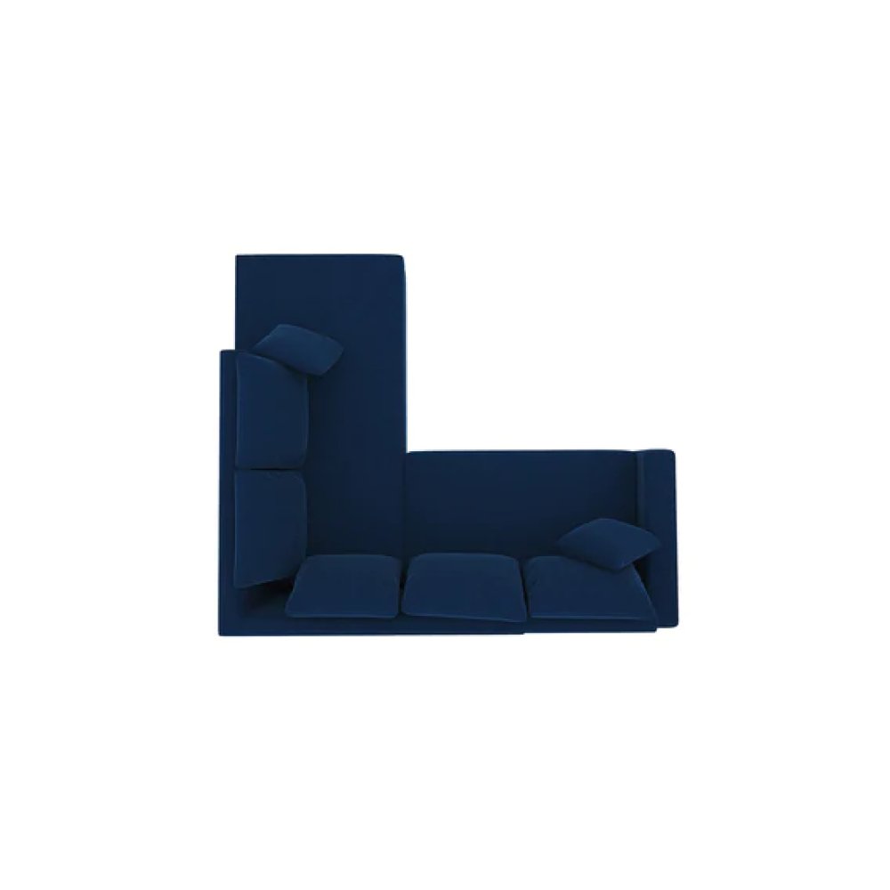 Jordan Fabric RHS Sectional Sofa(2+Lounger) in Blue Colour image