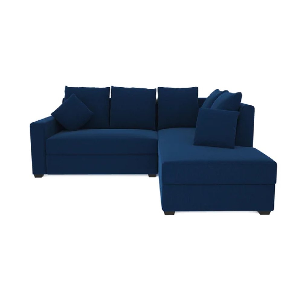 Jordan Fabric RHS Sectional Sofa(2+Lounger) in Blue Colour image
