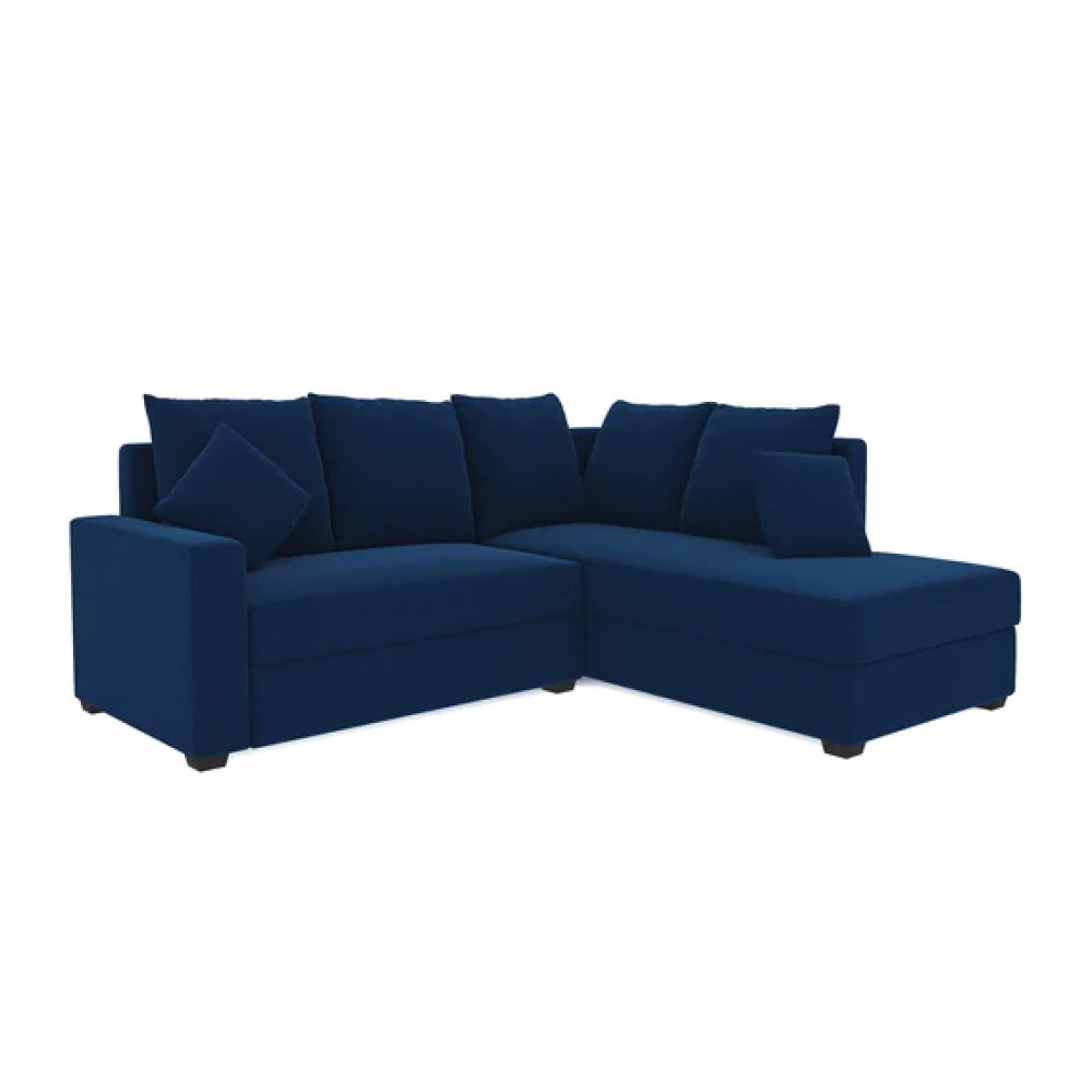 Jordan Fabric RHS Sectional Sofa(2+Lounger) in Blue Colour image