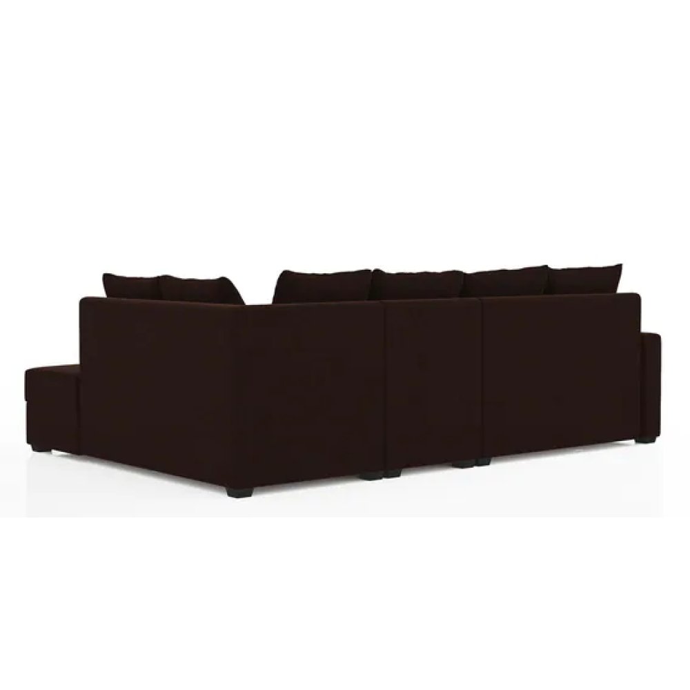 Jordan Fabric LHS Sectional Sofa(3+ Lounger)in Brown Colour image
