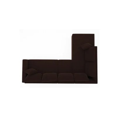 Jordan Fabric RHS Sectional Sofa(3+ Lounger)in Brown Colour image