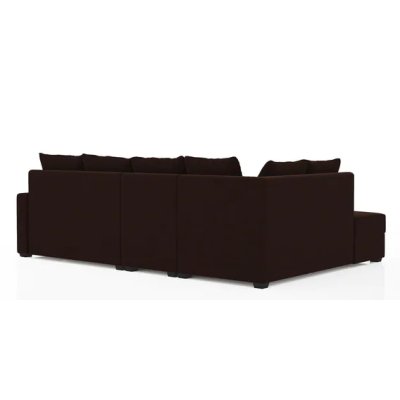 Jordan Fabric RHS Sectional Sofa(3+ Lounger)in Brown Colour image