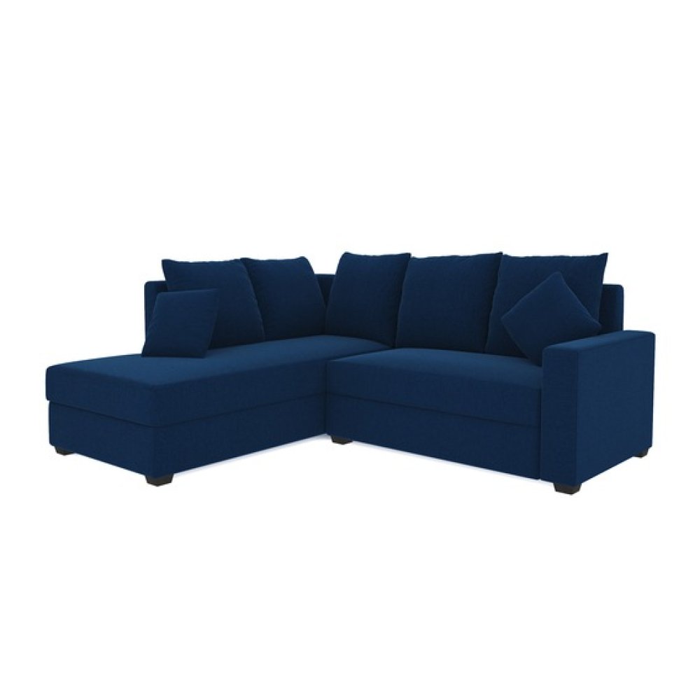 Jordan Fabric LHS Sectional Sofa(2+Lounger) in Blue Colour image