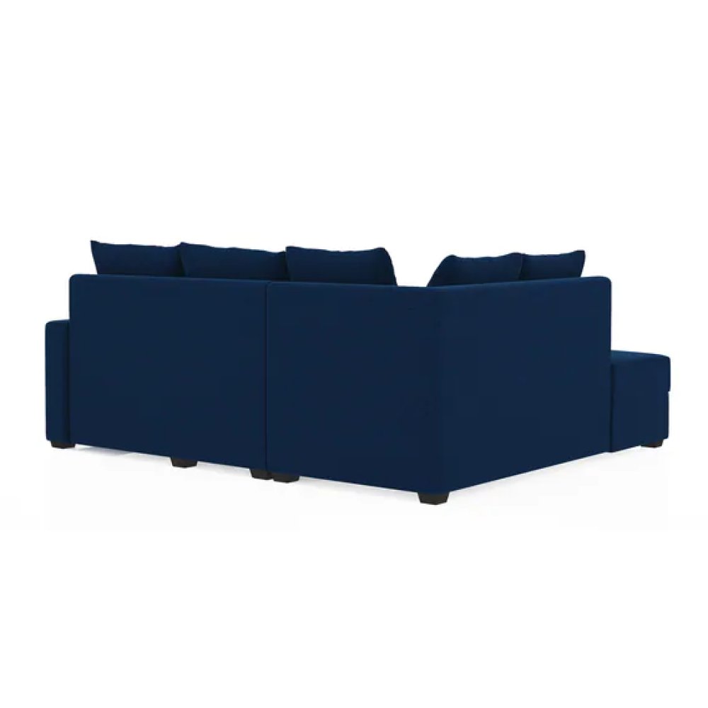 Jordan Fabric LHS Sectional Sofa(2+Lounger) in Blue Colour image