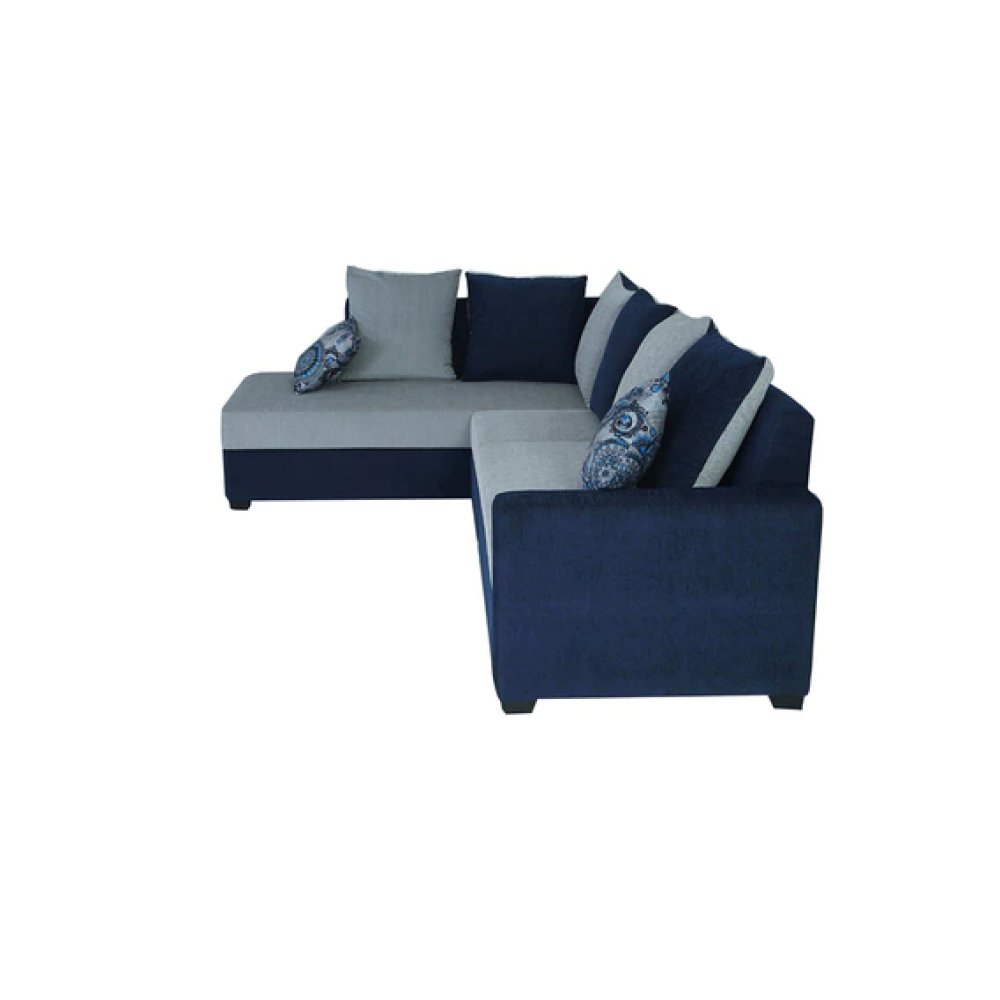 Jordan Fabric RHS Sectional Sofa in Blue & Grey Colour image
