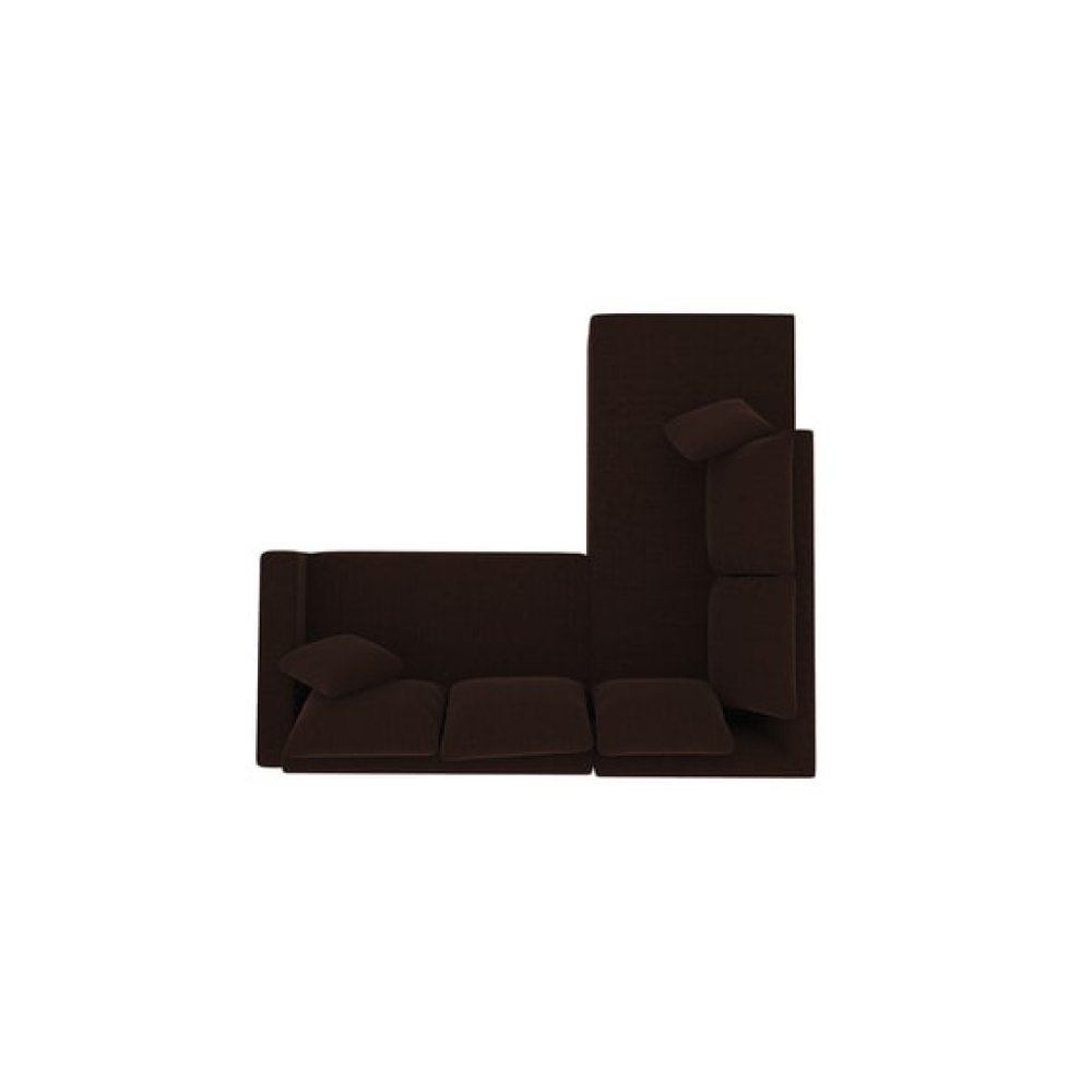 Jordan Fabric RHS Sectional Sofa in Brown Colour image
