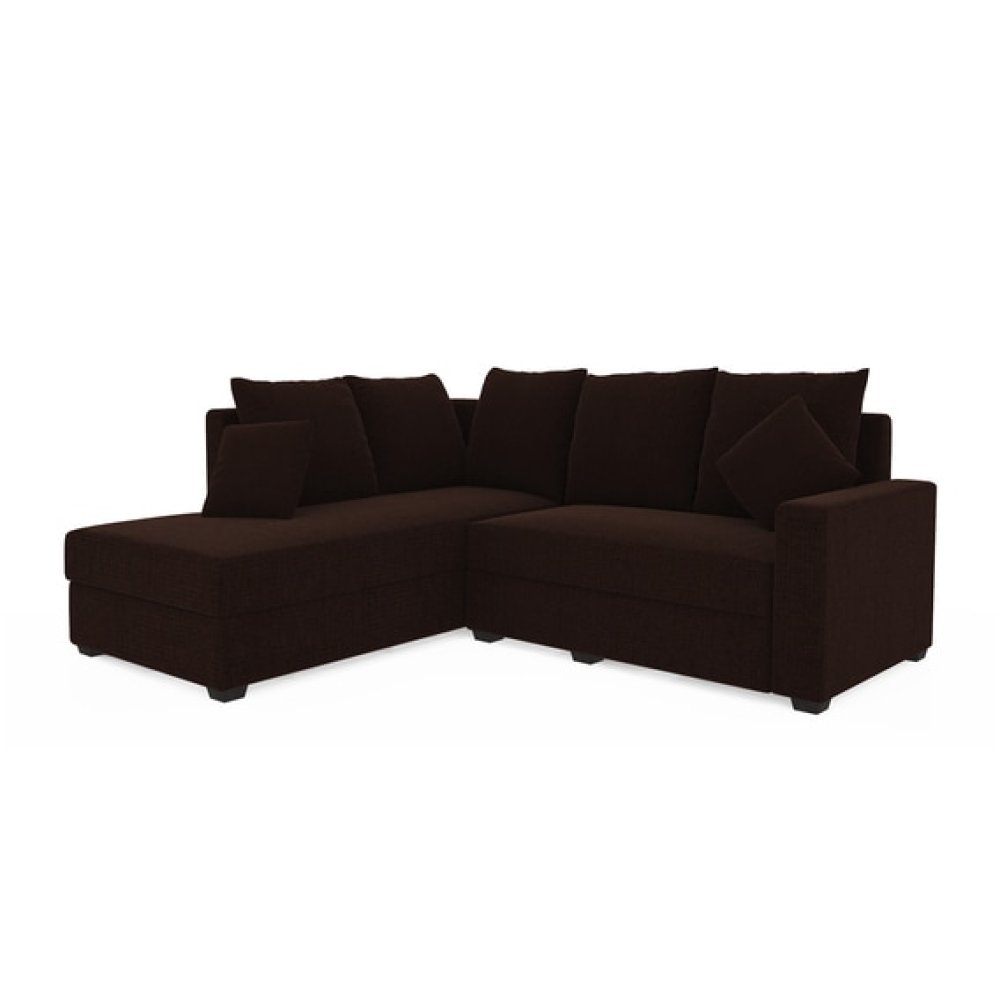 Jordan Fabric RHS Sectional Sofa in Brown Colour image