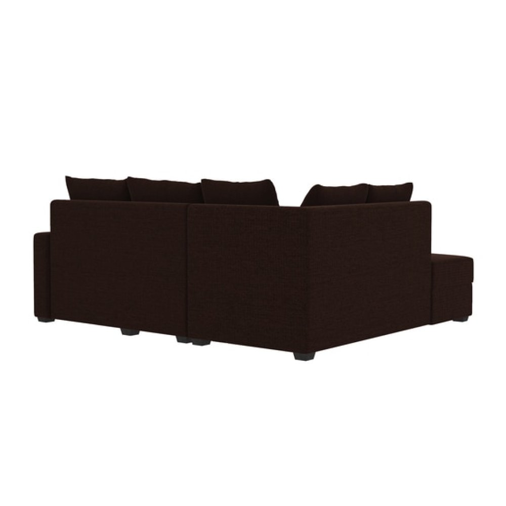 Jordan Fabric RHS Sectional Sofa in Brown Colour image
