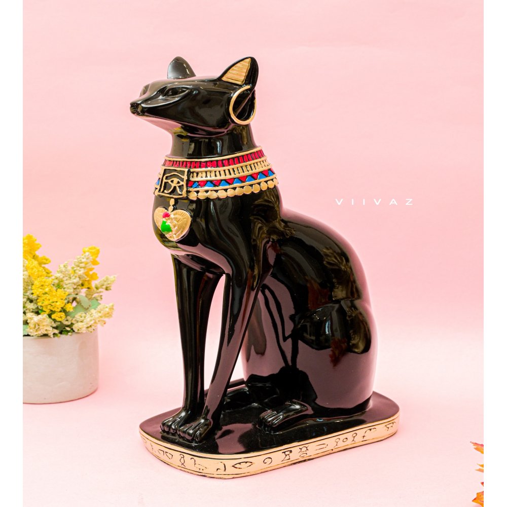 Captivating Egyptian Black Cat - Large image