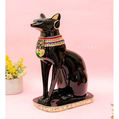 Captivating Egyptian Black Cat - Large