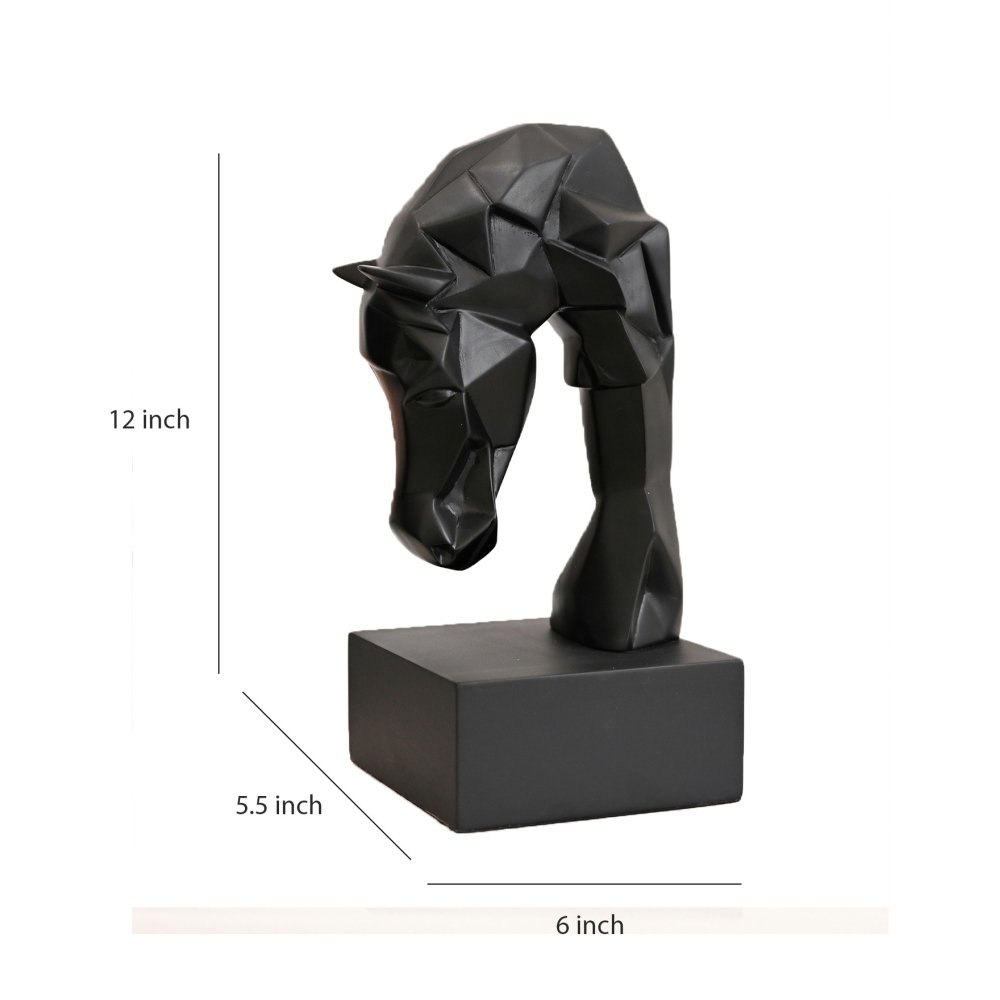 Cheval Horse Figurine Black image