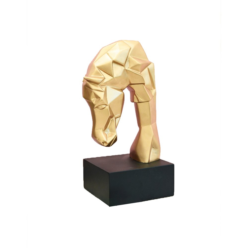 Cheval Horse Figurine Gold image