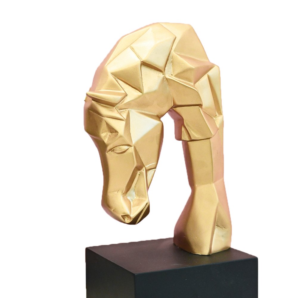 Cheval Horse Figurine Gold image